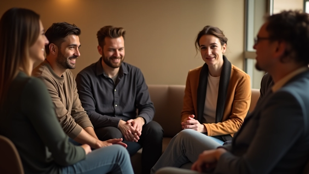 Různí lidé v různých věkových kategoriích sdílejí své osobní příběhy v kruhu