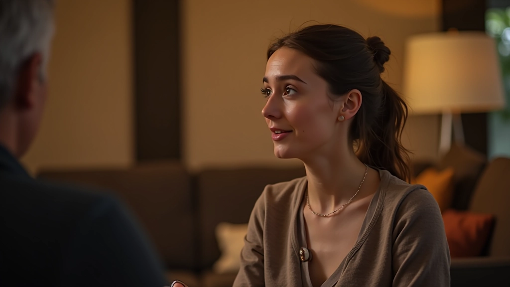 Žena v terapeutické skupině mluvící o svých pocitech s ostatními